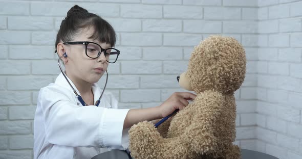 Holding Stethoscope By Bear