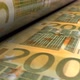 Close-up of Euro Money Press Machine Printing 200 EUR Banknotes - VideoHive Item for Sale