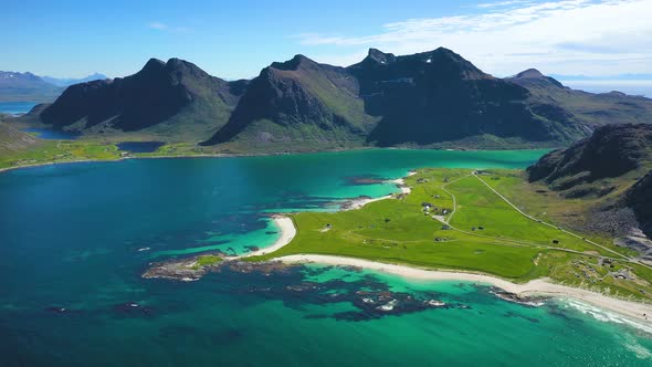 Beach Lofoten Islands Is an Archipelago in the County of Nordland, Norway.