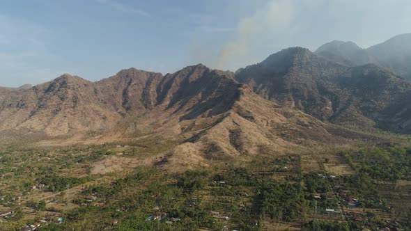 View of Mountain Forest Landscape. Bali