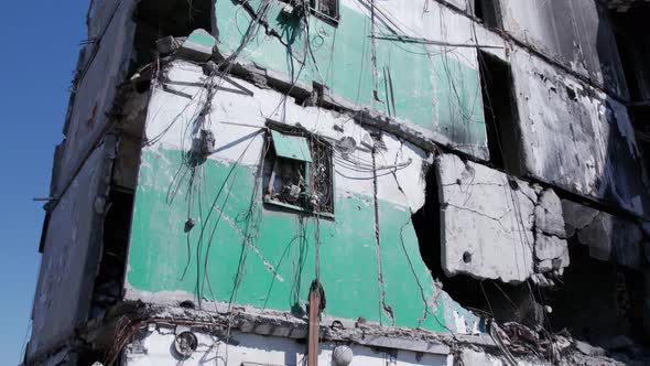 Residential Building Destroyed By the War in Ukraine