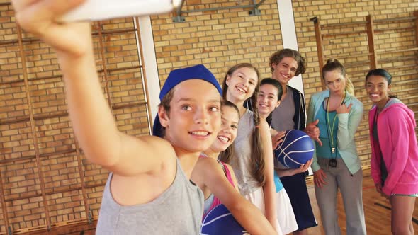 High school kids taking a selfie