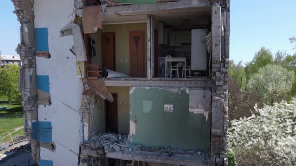 War in Ukraine  Ruined Residential Building in Borodyanka