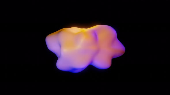 Organic fluid 3D shape motion animation.