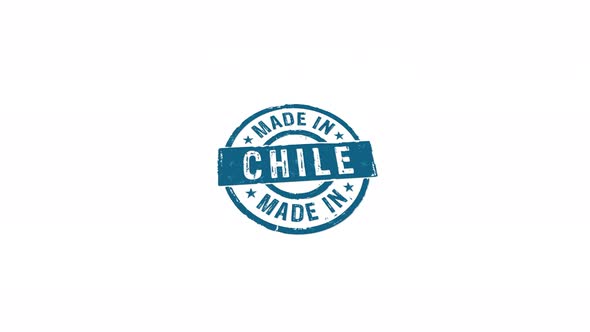 Made in Chile stamp and stamping isolated