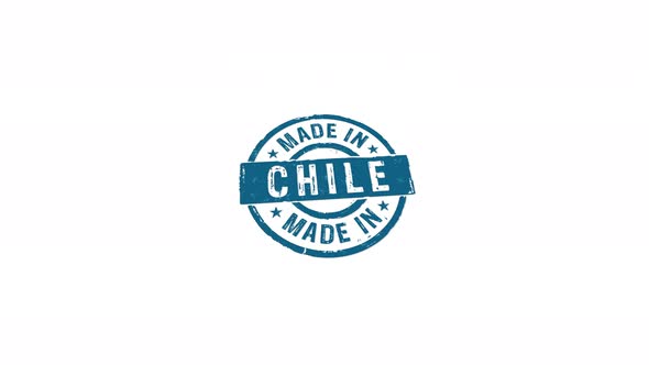 Made in Chile stamp and stamping isolated alt