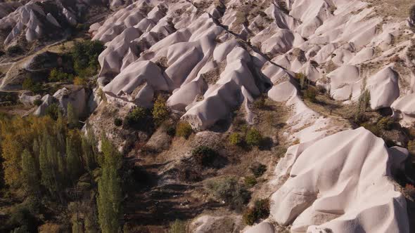 Cappadocia Landscape Aerial View, Turkey, Goreme National Park