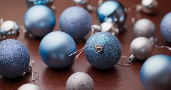 Christmas decoration ball in blue