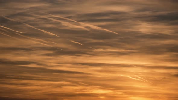 Timelapse of a cloudy sky, in the evening