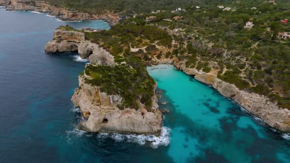 Aerial View of Calo Des Moro Mallorca in Spain