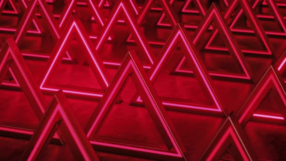 Red triangular abstract background