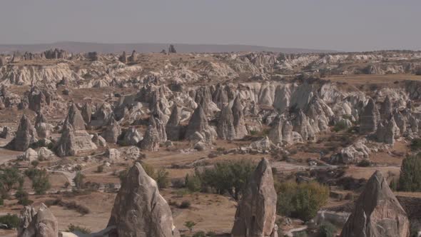 Local Landscape with Different Brown Rocky Cliffs in Morning