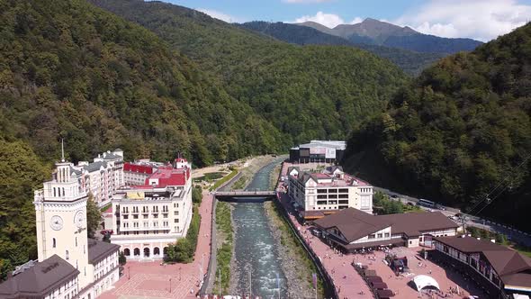 Rosa Khutor. Olympic Village. Krasnaya Polyana. Sochi. Russia.