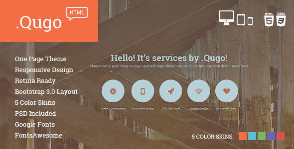 Qugo - One Page Multi Purpose Modern HTML Template