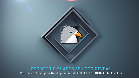 Geometric 3d Shapes Logo Reveal
