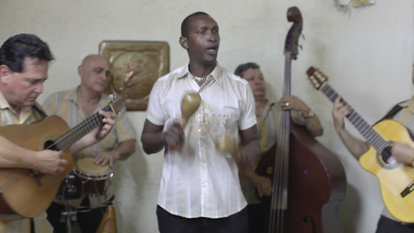 Cuban Band Playing Music Havana Cuba 26