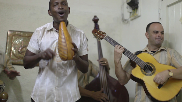 Cuban Band Playing Music Havana Cuba 31