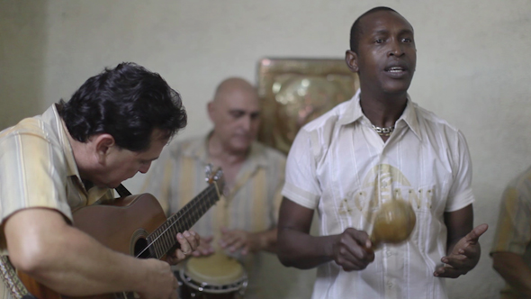 Cuban Band Playing Music Havana Cuba 33