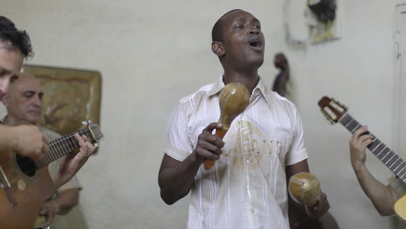 Cuban Band Playing Music Havana Cuba 42