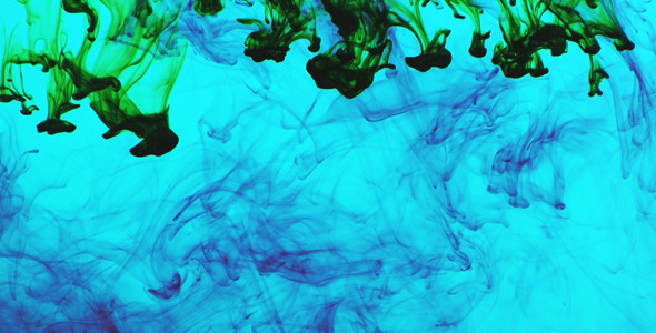 Colorful Paint Ink Drops Splash in Underwater 12