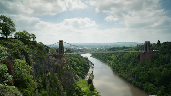 Clifton Suspension Bridge In Bristol England