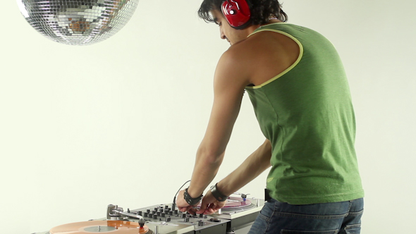 Cool Male Dj Behind The Turntables 5