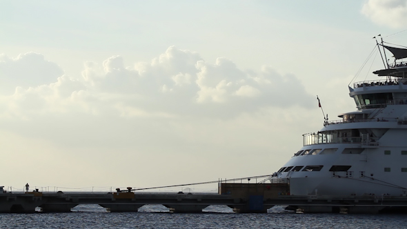 Large Cruise Ship In The Harbour 3