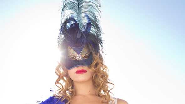 Sexy Masquerade Mask Woman Outside 8