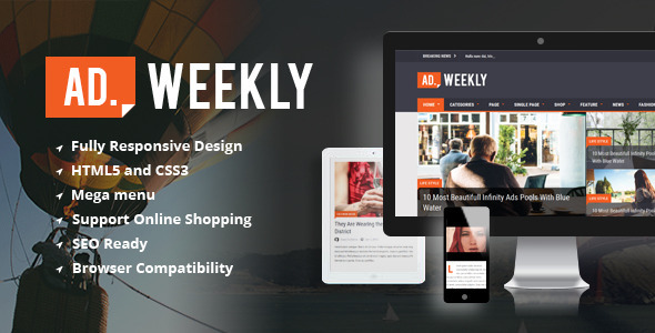 AD.WEEKLY – Magazine HTML5 Template