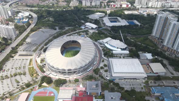 Aerial view of National Stadium and Highway