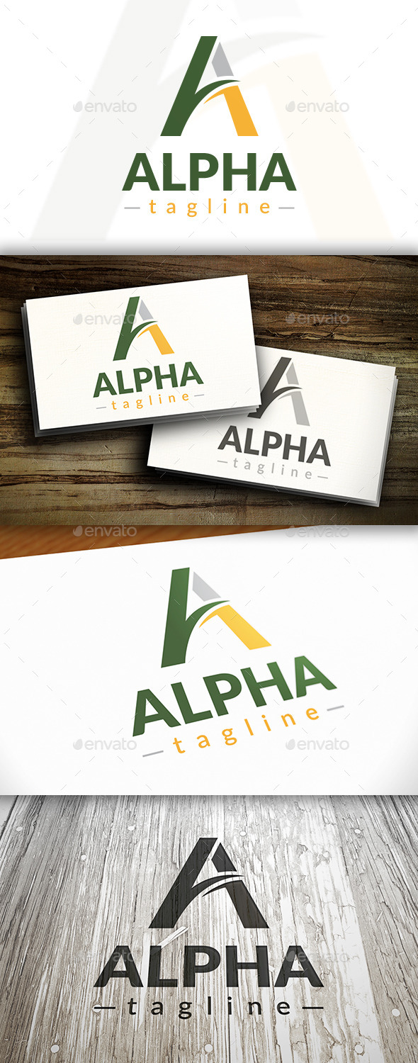 Alpha Letter A Logo