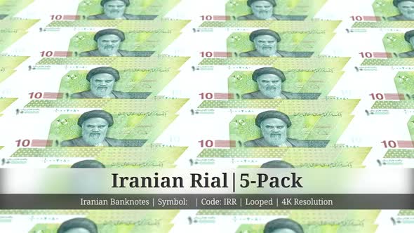 Iranian Rial | Iran Currency - 5 Pack | 4K Resolution | Looped