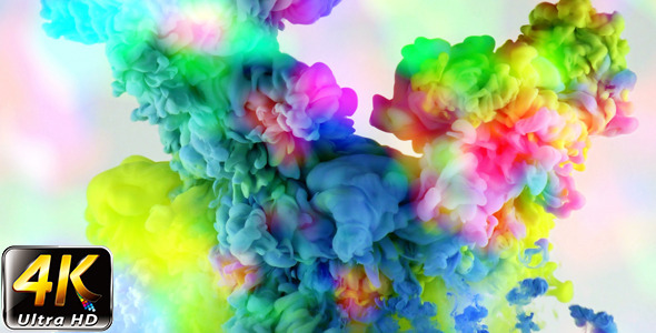 Colorful Paint Ink Drops Splash in Underwater 45 alt