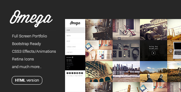 Omega - Full Width HTML Portfolio