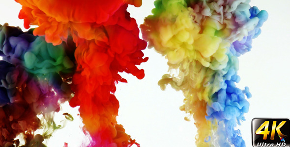 Colorful Paint Ink Drops Splash in Underwater 48 alt