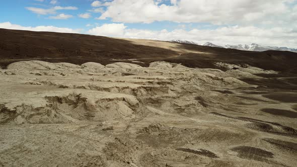 Sandy Mountain Landscape Against the Blue Sky