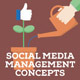 Social Media Management Concepts in Flat Design - GraphicRiver Item for Sale