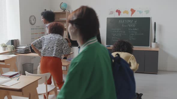 Students Entering Classroom