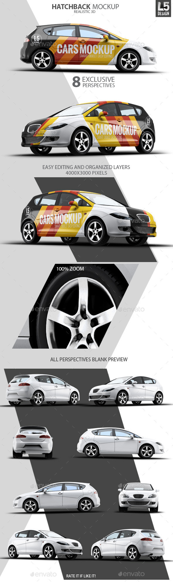 Download Car Mockup Graphics Designs Templates From Graphicriver Yellowimages Mockups