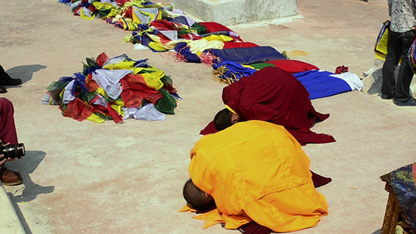 Prayer Tibetan Monks