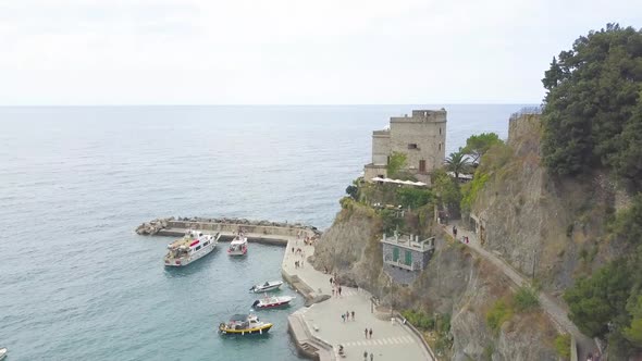 Aerial View, Italy, Mountains, Ligurian Sea, Cinque Terre, Monterosso al Mare