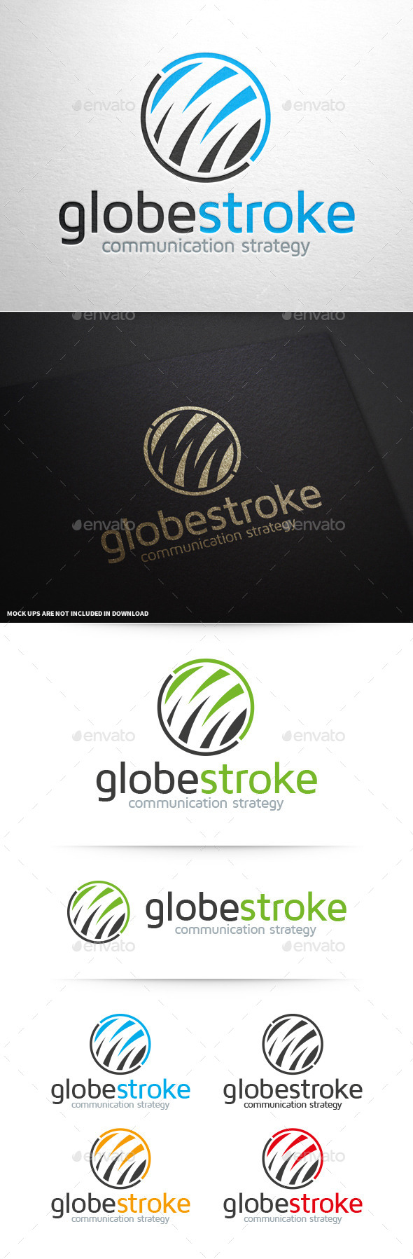 Globe Stroke Logo Template