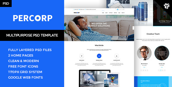 PerCorp - Multi-Purpose PSD Template