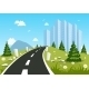 Road Through the Countryside into the City - GraphicRiver Item for Sale