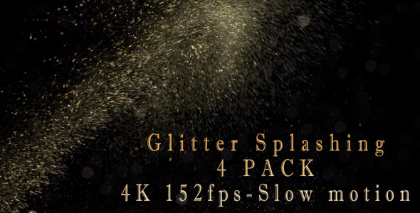 Glitter Splashing - 4 Pack Realistic Dust Glitter