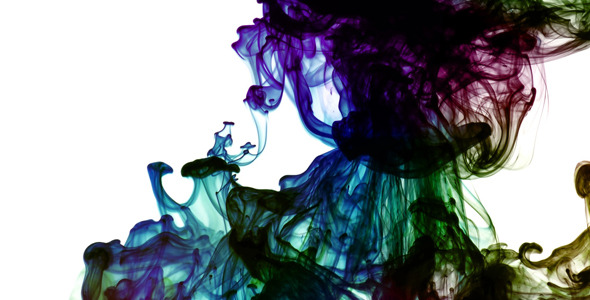 Colorful Paint Ink Drops Splash in Underwater 57