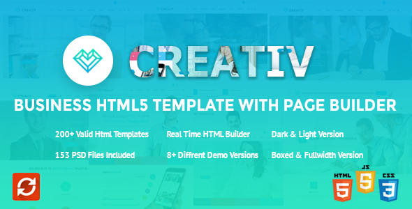 Creativ Business HTML5 Template with Page Builder