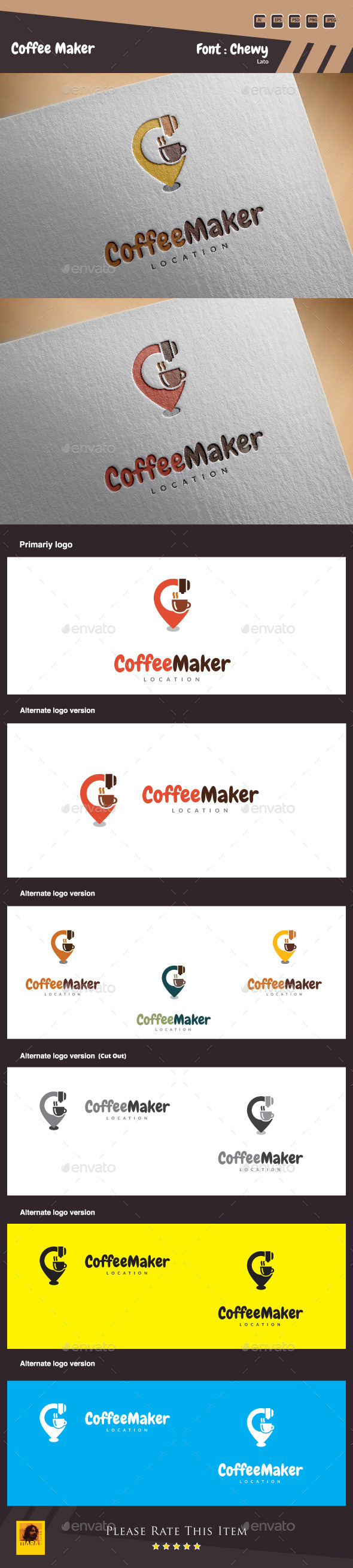 Coffee Maker Logo Template