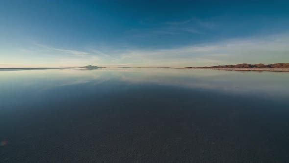 Timelapse Ofs Unset at Salar De Uyuni in the Rainy Season Aitiplano Bolivia