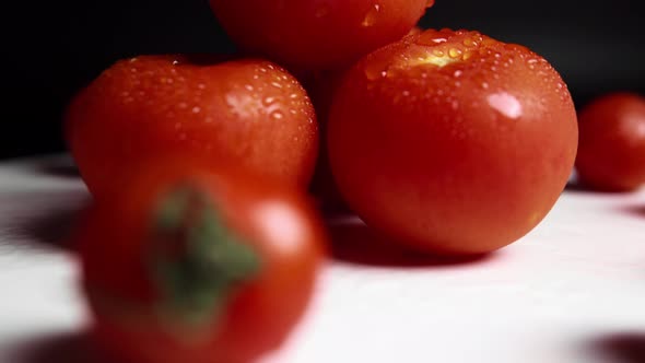 Washing the Ripe Fresh Tomatoes